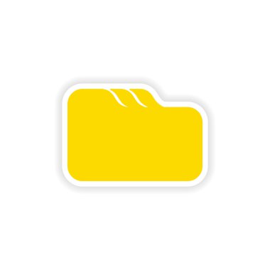 kağıt dosya klasör simgesi etiket gerçekçi tasarım