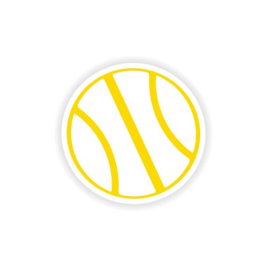 simgesi etiket gerçekçi tasarım üzerinde kağıt basketbol