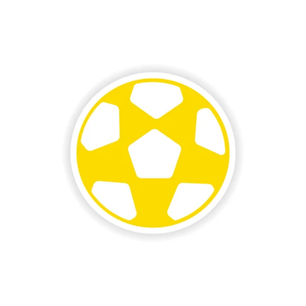 Icon sticker realistic design on paper football — Stock Vector