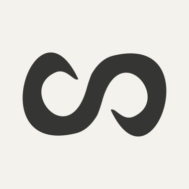 Düz siyah ve beyaz mobil uygulama simge