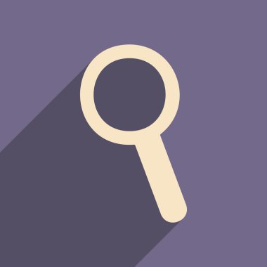 Apartamento com ícone sombra e lupa applacation móvel