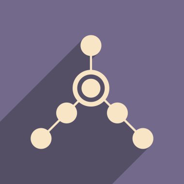 Düz gölge simgesi ve mobil applacation yerel bağlantı