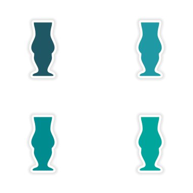 derleme gerçekçi etiket tasarım kağıt üzerinde içecekler