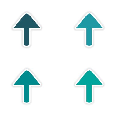 derleme gerçekçi etiket tasarım kağıt okları