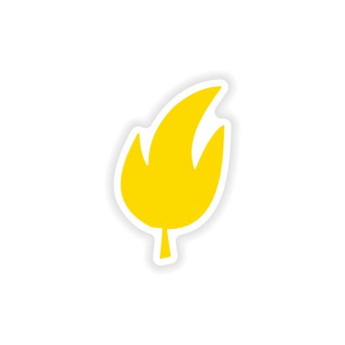 kağıt yaprak üzerinde simgesi etiket gerçekçi tasarım 