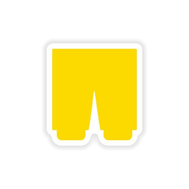 simgesi etiket gerçekçi tasarım kağıt şort