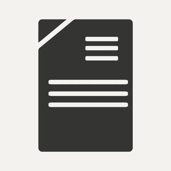 Düz siyah ve beyaz mobil uygulama belgeleri — Stok Vektör