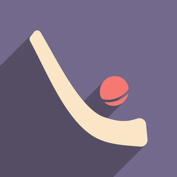Plochá s ikonou stín a mobilních applacation hokej — Stockový vektor