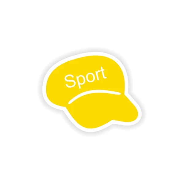 Icon sticker realistic design on paper cap sport — Stock Vector