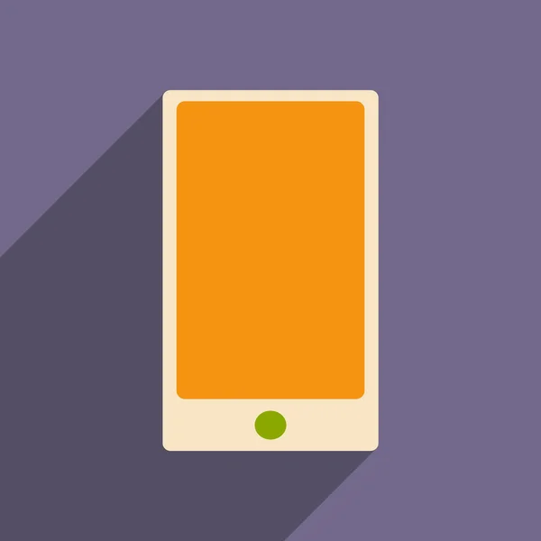 Piso con icono de sombra y móvil applacation teléfono móvil — Archivo Imágenes Vectoriales