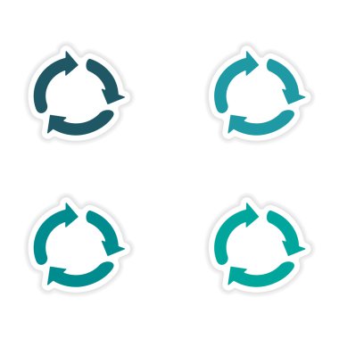 derleme gerçekçi etiket tasarım kağıt okları