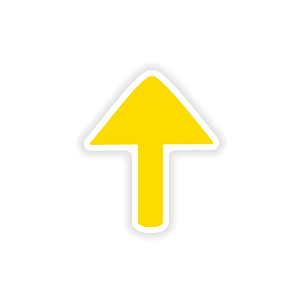 Icon sticker realistic design on paper arrows — Stock Vector