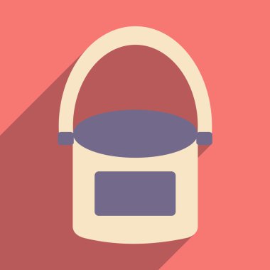 Düz gölge simgesi ve mobil uygulama tütün nargile ile