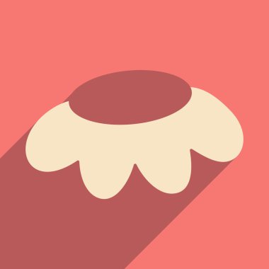 Düz gölge simgesi ve mobil applacation çiçek papatya ile