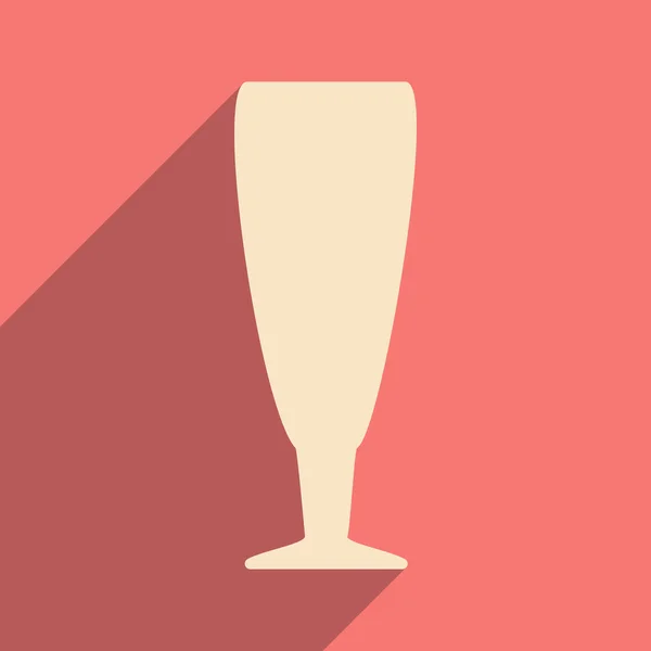 Flat with shadow icon and mobile applacation wine glasses