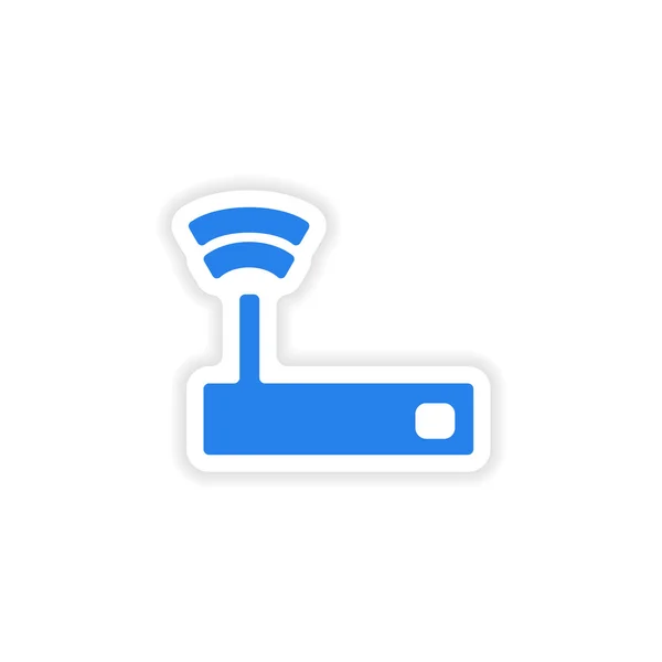 Symbol Aufkleber realistisches Design auf Papier Wifi — Stockvektor