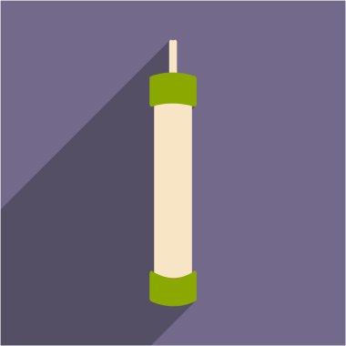 Düz gölge simgesi ve mobil uygulama el nargile ile