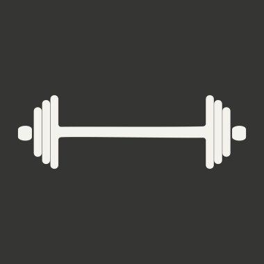 Düz siyah ve beyaz mobil uygulama halter