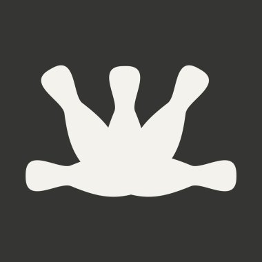 Düz siyah ve beyaz mobil uygulama bowling