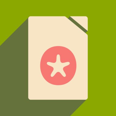 Düz gölge simgesi ve mobil applacation belgeleri ile