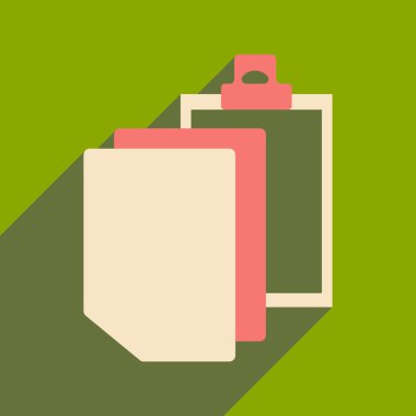 Düz gölge simgesi ve mobil applacation belgeleri ile