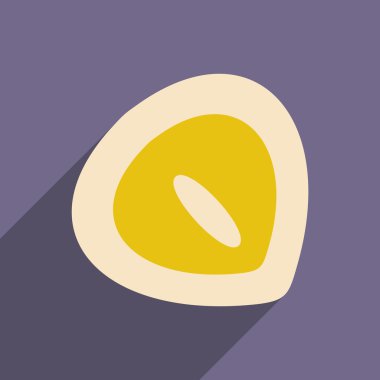 Düz gölge simgesi ve mobil uygulama kestane ile