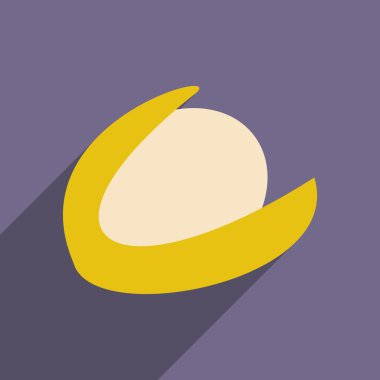 Düz gölge simgesi ve mobil uygulama fındık ile