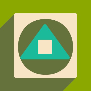 Düz gölge simgesi ve mobil applacation simya sembolleri ile