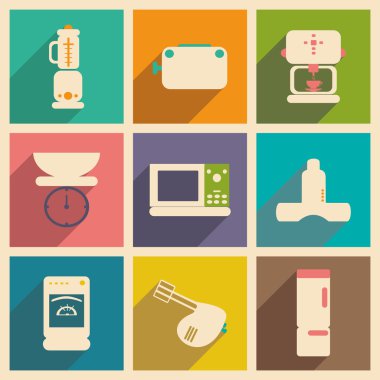 Düz gölge kavramı ve mobil uygulama mutfak aletleri ile