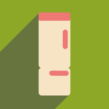 Düz gölge simgesi ve mobil applacation buzdolabı