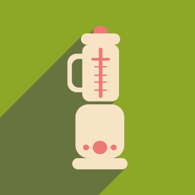 Düz gölge simgesi ve mobil applacation blender ile