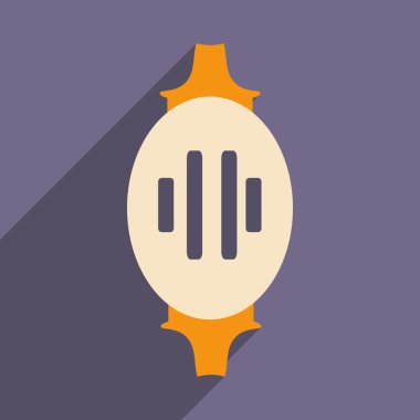 Düz gölge simgesi ve mobil uygulama Türk fener ile