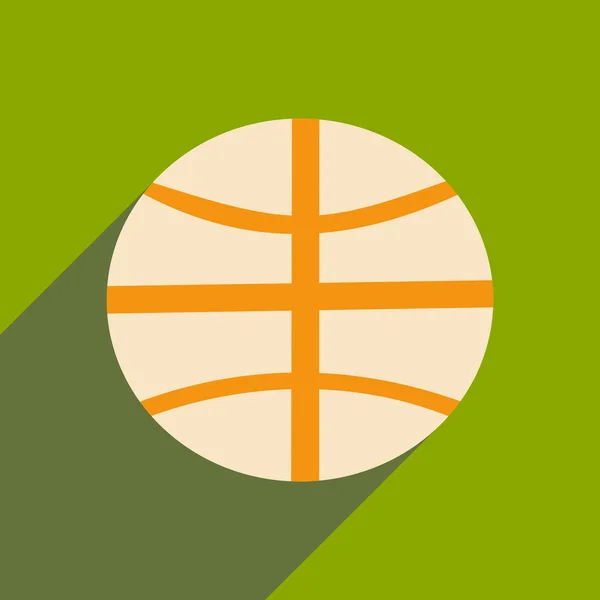平与阴影图标和移动应用篮球 — 图库矢量图片