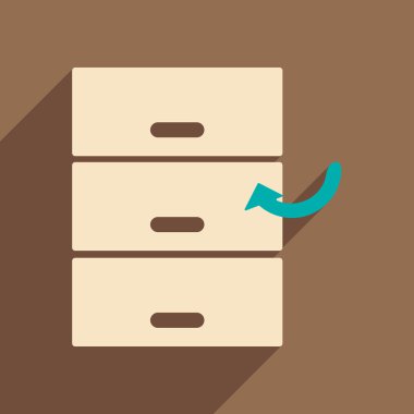 Düz gölge simgesi ve mobil uygulama dosyaları kaydetmek 