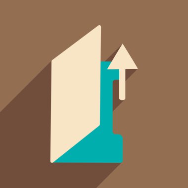 Düz gölge simgesi ve mobil uygulama klasörü