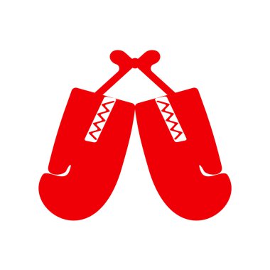 simgesi etiket gerçekçi tasarım üzerinde kağıt boks eldivenleri