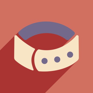 düz gölge simgesi ve mobil uygulama tasma ile