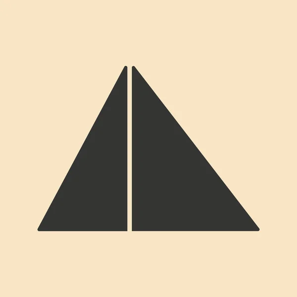 Byt v černé a bílé mobilní aplikaci pyramidy Egypta — Stockový vektor