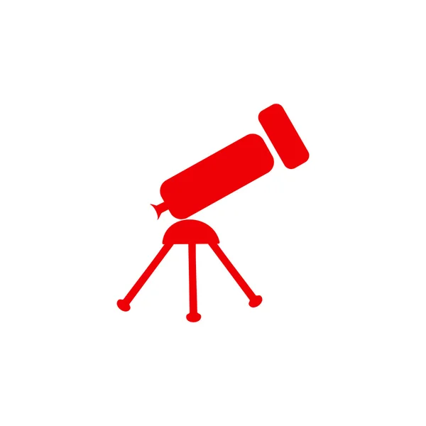 Icono pegatina diseño realista en el telescopio de papel — Vector de stock