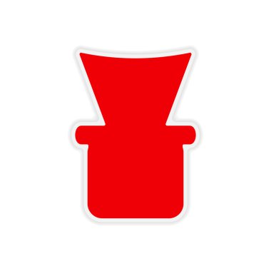 simgesi etiket gerçekçi tasarım kağıdı shisha kupa 