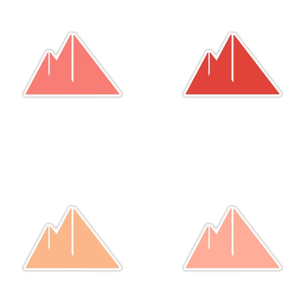 Сборка реалистичный дизайн наклейки на бумажных пирамид Египет — стоковый вектор
