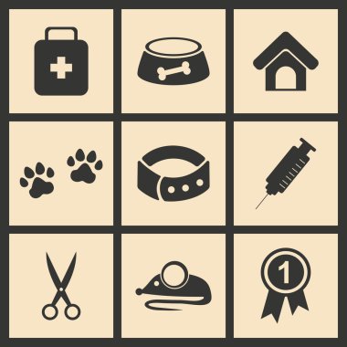 Düz siyah ve beyaz konsept mobil uygulama veteriner tıpta