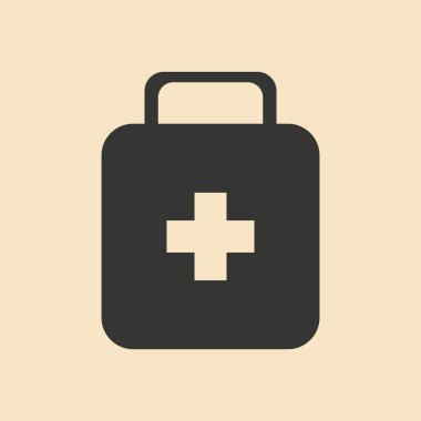 Düz siyah ve beyaz mobil uygulama tıp göğsünden