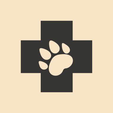 Düz siyah ve beyaz mobil uygulama içinde veteriner