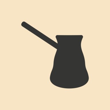 Düz siyah ve beyaz mobil uygulama içinde kahve Turk 