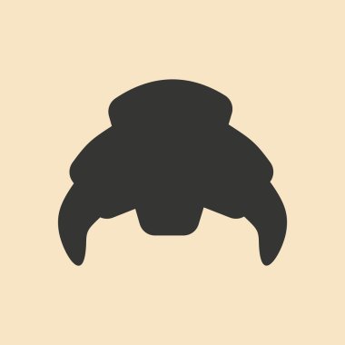 Düz siyah ve beyaz mobil uygulama kruvasan