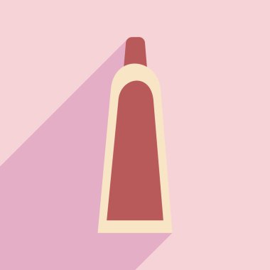 Düz gölge simgesi ve mobil uygulama tıraş kremi ile