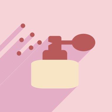 Düz gölge simgesi ve mobil uygulama parfüm ile  