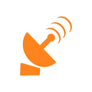 simgesi etiket gerçekçi tasarım üzerinde kağıt uydu anteni