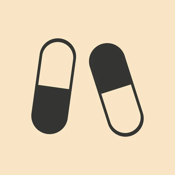 Pillole per applicazioni mobili in bianco e nero — Vettoriale Stock